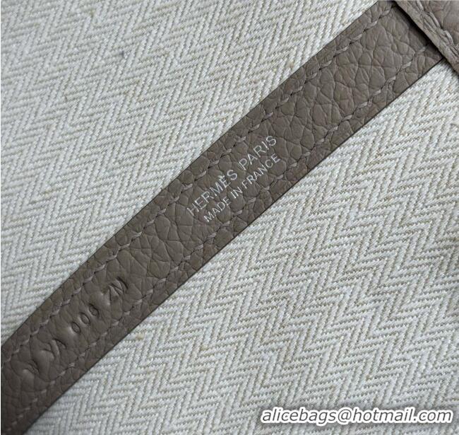 Buy Classic Hermes Garden Party 30/36cm Bag in Togo Leather H2301 Girs Asphalted Grey 2025(Half Handmade)
