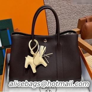 Market Sells Hermes Garden Party 30/36cm Bag in Togo Leather H2301 Ebene 2025(Half Handmade)
