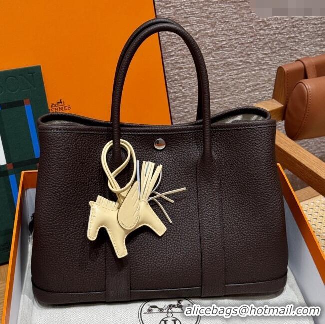 Market Sells Hermes Garden Party 30/36cm Bag in Togo Leather H2301 Ebene 2025(Half Handmade)