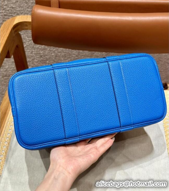 Top Quality Hermes Garden Party 30/36cm Bag in Togo Leather H2301 Blue Hydra 2025(Half Handmade)