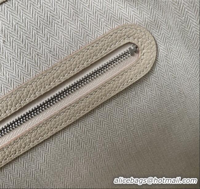 Best Quality Hermes Garden Party 30/36cm Bag in Togo Leather H2301 Milkshake White 2025(Half Handmade)