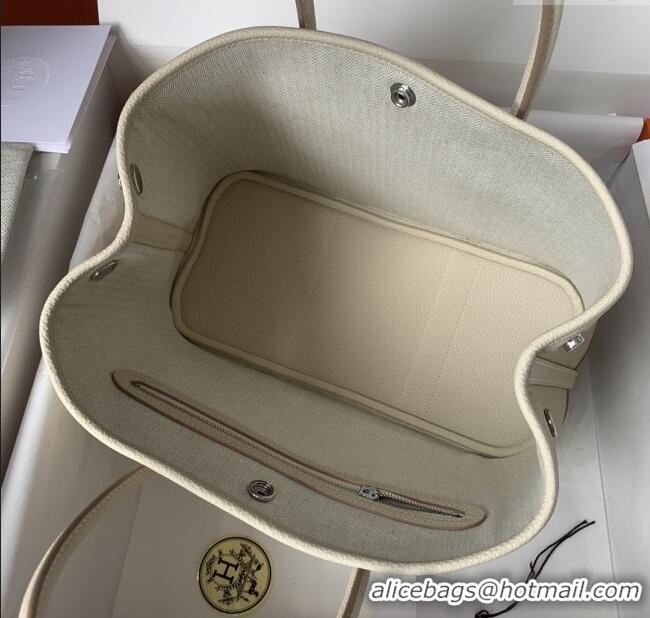 Best Quality Hermes Garden Party 30/36cm Bag in Togo Leather H2301 Milkshake White 2025(Half Handmade)