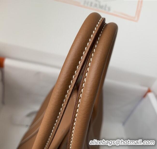 New Design Hermes Garden Party 30/36cm Bag in Togo Leather H2301 Brown 2025(Half Handmade)