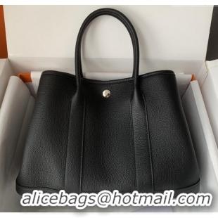 Market Sells Hermes Garden Party 30/36cm Bag in Togo Leather H2301 Black 2025(Half Handmade)