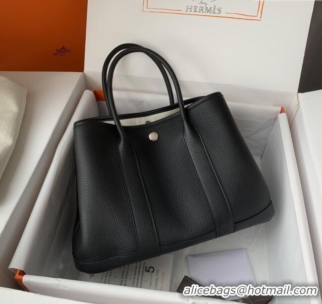 Market Sells Hermes Garden Party 30/36cm Bag in Togo Leather H2301 Black 2025(Half Handmade)