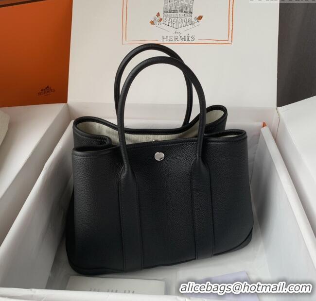 Market Sells Hermes Garden Party 30/36cm Bag in Togo Leather H2301 Black 2025(Half Handmade)