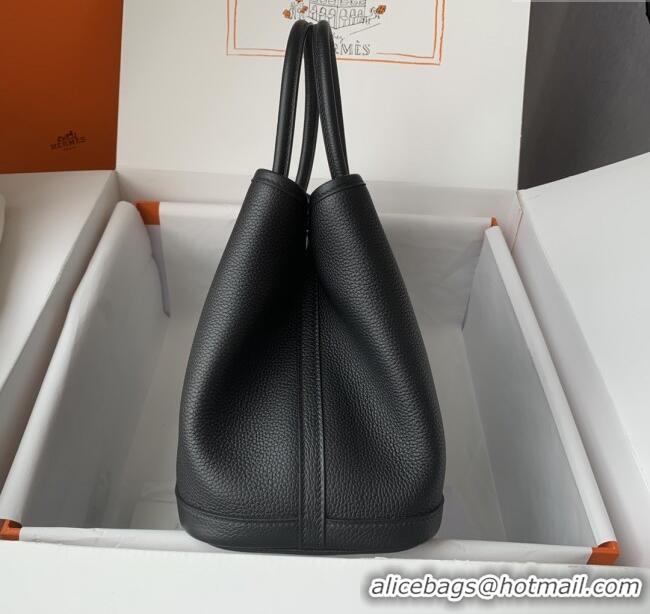 Market Sells Hermes Garden Party 30/36cm Bag in Togo Leather H2301 Black 2025(Half Handmade)