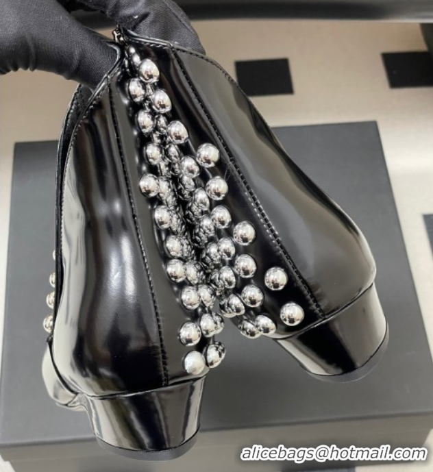 Low Cost Alaia Wedge Heel Ankled Boots with Studs Black AL070906 0827118