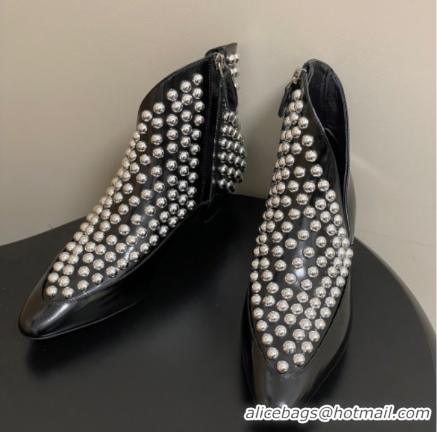 Low Cost Alaia Wedge Heel Ankled Boots with Studs Black AL070906 0827118