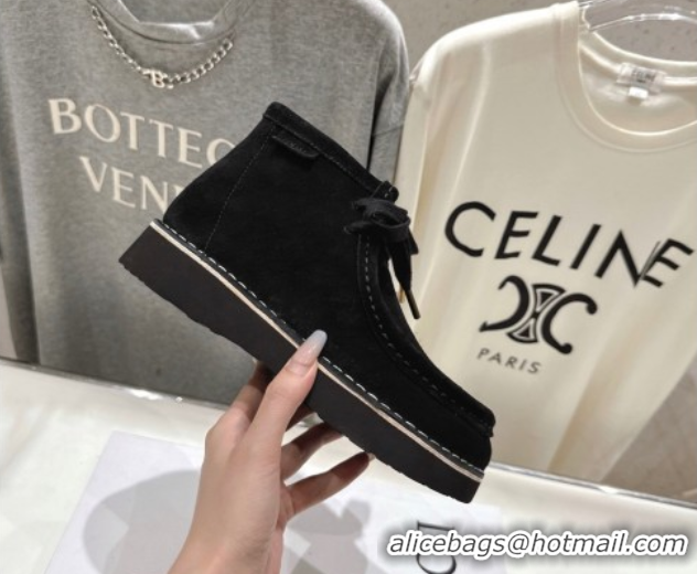 Popular Style Loewe Faro High top Lace-up Shoes in Suede Black 0823071