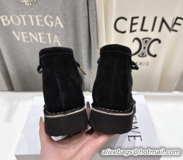 Popular Style Loewe Faro High top Lace-up Shoes in Suede Black 0823071