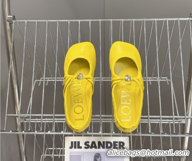 Grade Quality Loewe Pebble Soft ballerinas flat in nappa lambskin Yellow 50823080