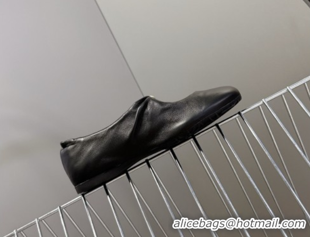 Good Quality Loewe Pebble Soft ballerinas flat in nappa lambskin Black 0823081