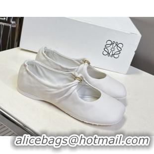 Low Cost Loewe Pebble Soft ballerinas flat in nappa lambskin White 0823082