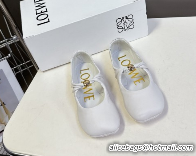 Low Cost Loewe Pebble Soft ballerinas flat in nappa lambskin White 0823082