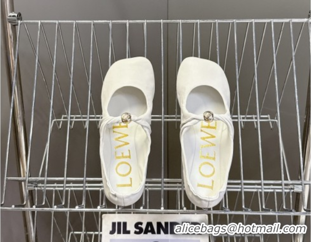 Low Cost Loewe Pebble Soft ballerinas flat in nappa lambskin White 0823082