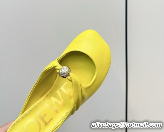 Low Price Loewe Pebble Soft heel mule 4.5cm in nappa lambskin Yellow 0823086