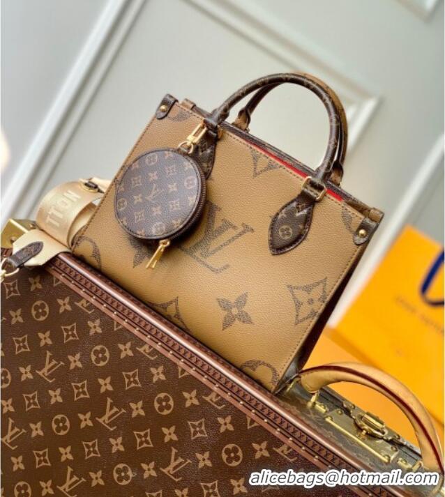 Top Quality Louis Vuitton OnTheGo PM Tote Bag in Monogram Reverse Canvas M46373 2025