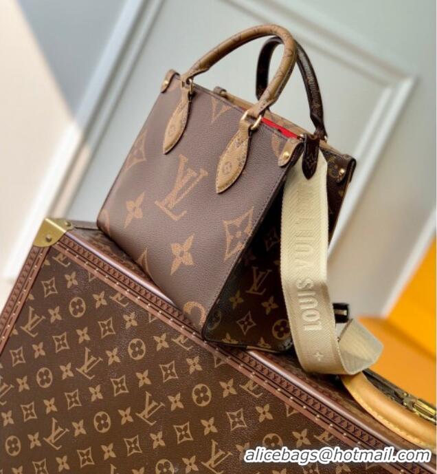 Top Quality Louis Vuitton OnTheGo PM Tote Bag in Monogram Reverse Canvas M46373 2025