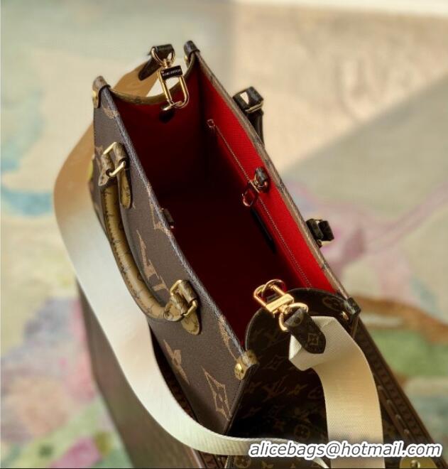 Top Quality Louis Vuitton OnTheGo PM Tote Bag in Monogram Reverse Canvas M46373 2025