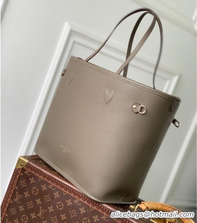 Spot Bulk Louis Vuitton Neverfull Inside Out MM Bag M25664 Monogram/Grey 2025