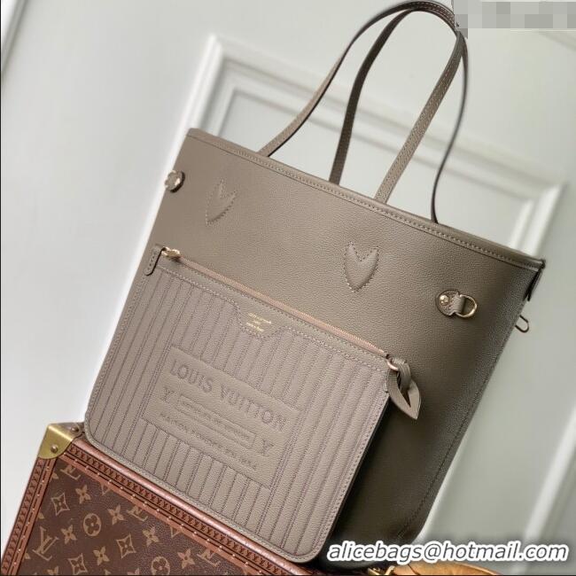 Spot Bulk Louis Vuitton Neverfull Inside Out MM Bag M25664 Monogram/Grey 2025