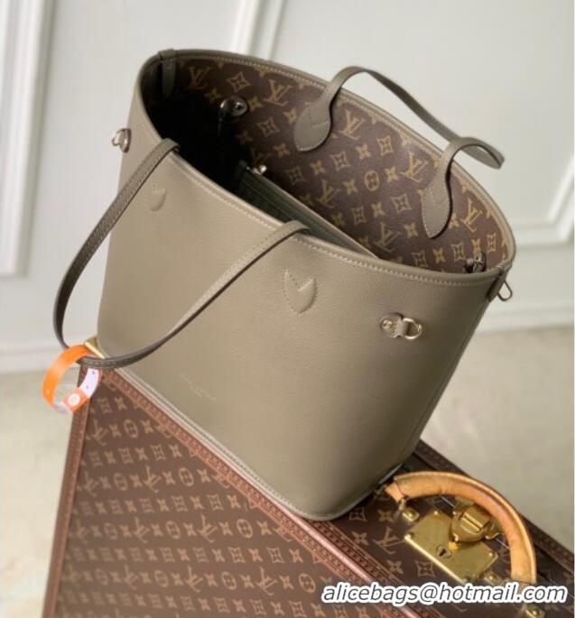 Spot Bulk Louis Vuitton Neverfull Inside Out MM Bag M25664 Monogram/Grey 2025