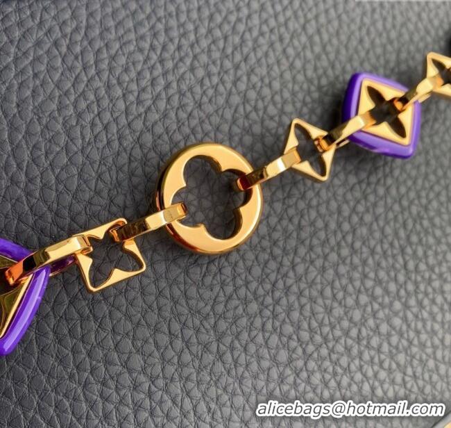 Original Cheap Louis Vuitton Capucines Mini Bag with Chain in Taurillon Leather M14970 Blue 2025