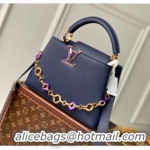 Market Sells Louis Vuitton Capucines BB Bag with Chain in Taurillon Leather M14970 Blue 2025