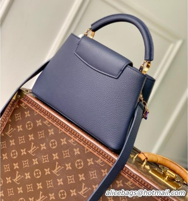 Market Sells Louis Vuitton Capucines BB Bag with Chain in Taurillon Leather M14970 Blue 2025