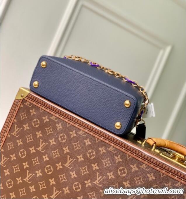 Market Sells Louis Vuitton Capucines BB Bag with Chain in Taurillon Leather M14970 Blue 2025