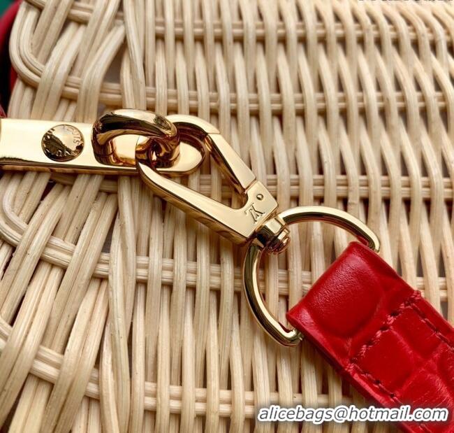Inexpensive Louis Vuitton Capucines Mini Bag in Cowhide and Rattan N88126 Red 2025