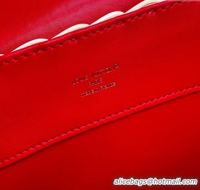 Top Quality Louis Vuitton Capucines BB Bag in Cowhide and Rattan N88126 Red 2025