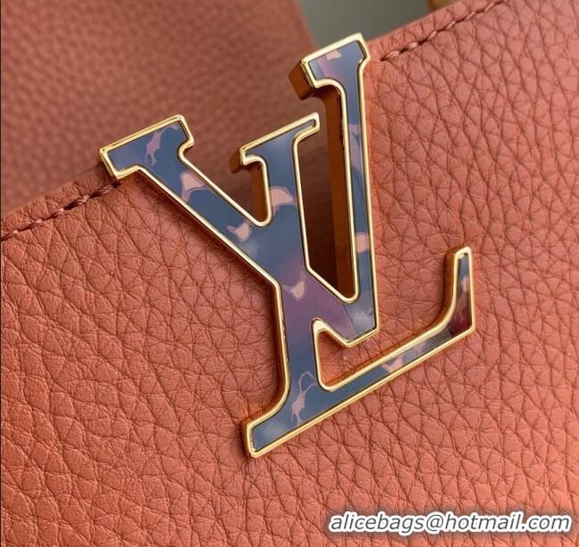 Spot Bulk Louis Vuitton Capucines BB Bag with Chain in Taurillon Leather M14381 Tan 2025