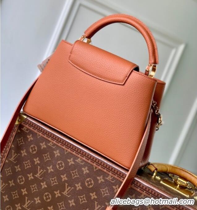 Market Sells Louis Vuitton Capucines MM Bag with Chain in Taurillon Leather M14381 Tan 2025