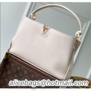 Classic Specials Louis Vuitton Capucines MM Souple Bag in Calf Leather M14370 White 2025