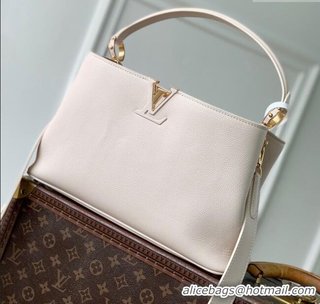 Classic Specials Louis Vuitton Capucines MM Souple Bag in Calf Leather M14370 White 2025