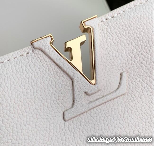 Classic Specials Louis Vuitton Capucines MM Souple Bag in Calf Leather M14370 White 2025