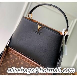 Grade Quality Louis Vuitton Capucines MM Souple Bag in Calf Leather M14370 Black 2025