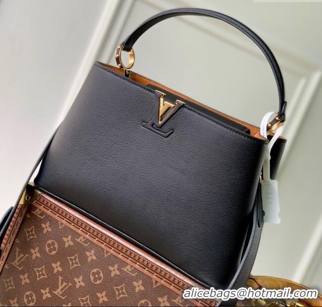 Grade Quality Louis Vuitton Capucines MM Souple Bag in Calf Leather M14370 Black 2025