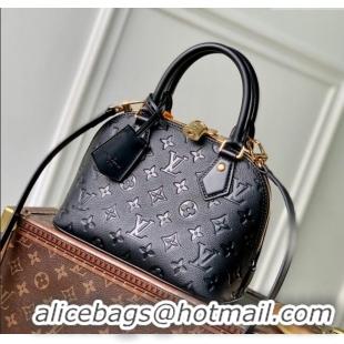 Top Grade Louis Vuitton Alma BB Bag in Monogram Grained Leather M26409 Black 2025