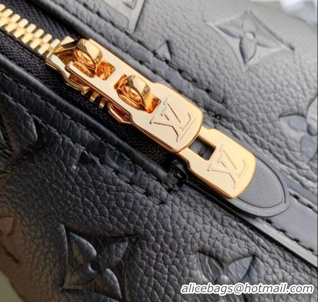 Top Grade Louis Vuitton Alma BB Bag in Monogram Grained Leather M26409 Black 2025