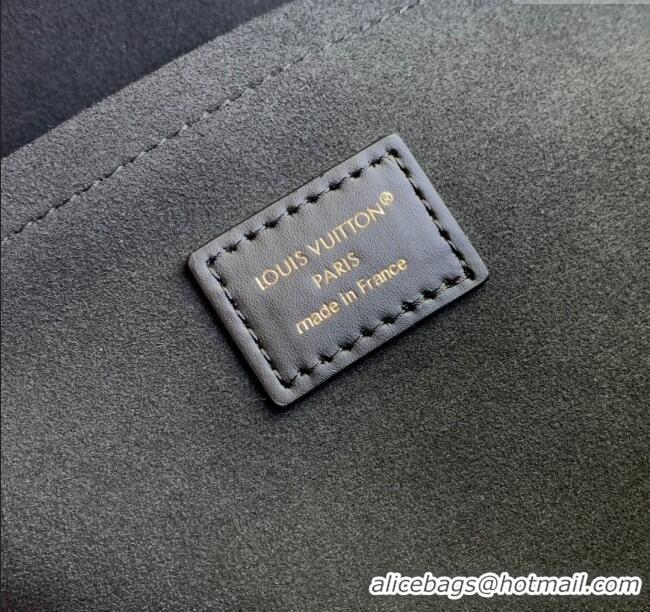 Top Grade Louis Vuitton Alma BB Bag in Monogram Grained Leather M26409 Black 2025