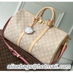 Luxury Discount Louis Vuitton Keepall Bandouliere 45 in Meowgram Coated Canvas M25787 2025