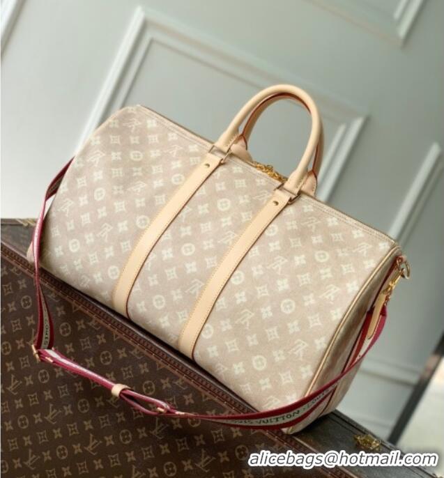 Luxury Discount Louis Vuitton Keepall Bandouliere 45 in Meowgram Coated Canvas M25787 2025