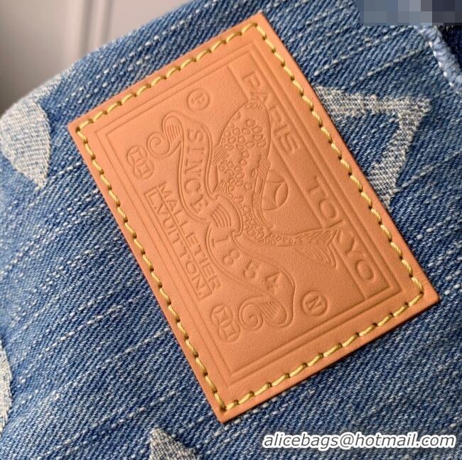 Spot Bulk Louis Vuitton Speedy 25 Bandouliere in Blue Denim M15276 2025