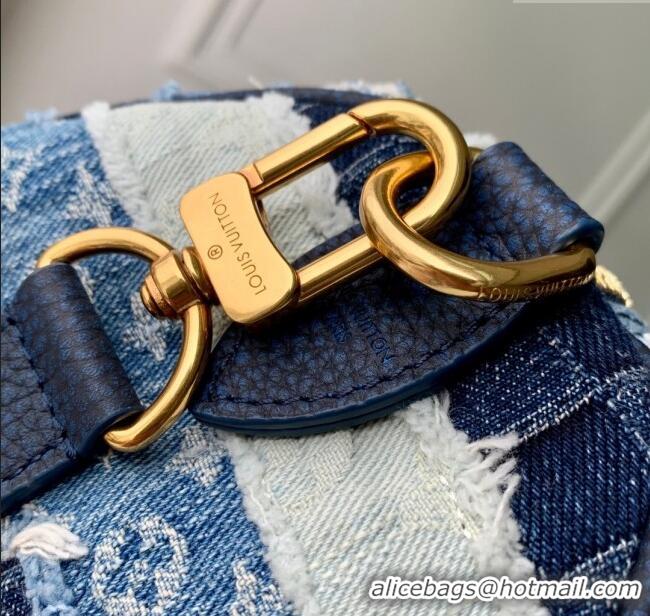 Spot Bulk Louis Vuitton Speedy 25 Bandouliere in Blue Denim M15276 2025