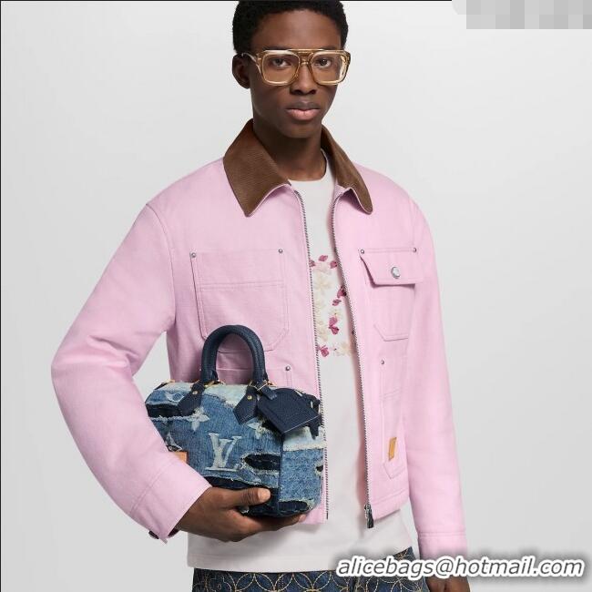 Spot Bulk Louis Vuitton Speedy 25 Bandouliere in Blue Denim M15276 2025