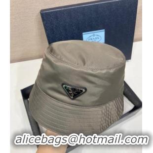 Super Quality Prada Nylon Bucket Hat 0929 Grey 2025