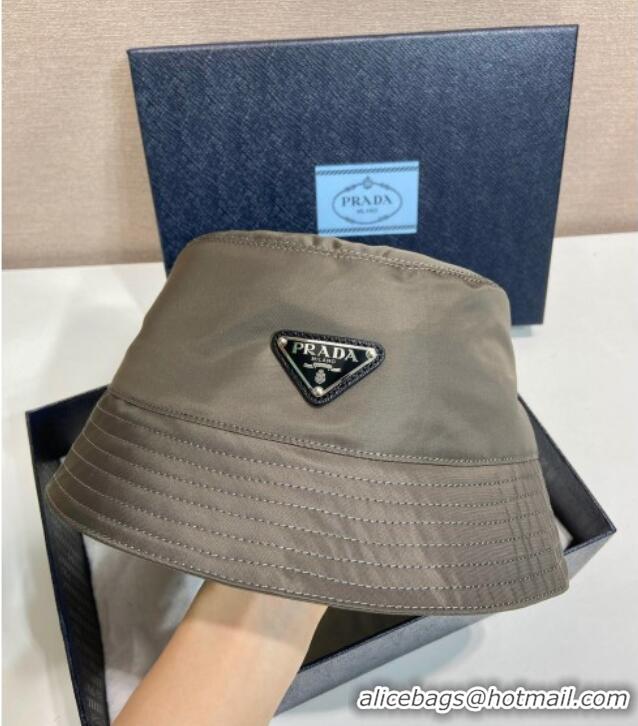 Super Quality Prada Nylon Bucket Hat 0929 Grey 2025